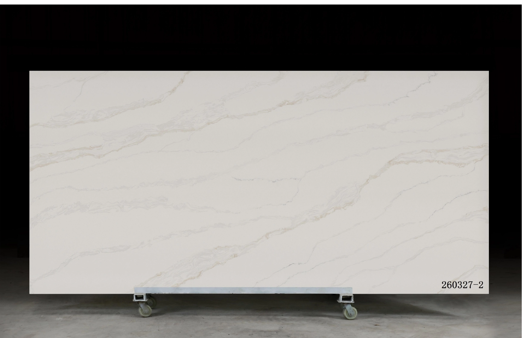 Dalle de quartz Calacatta GSX 260327-2 pour plans de travail de cuisine et plans de toilette