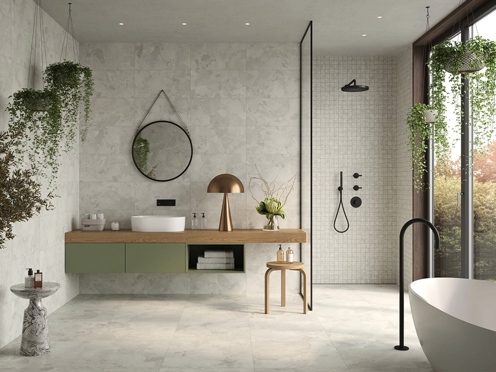 Through-body Tile