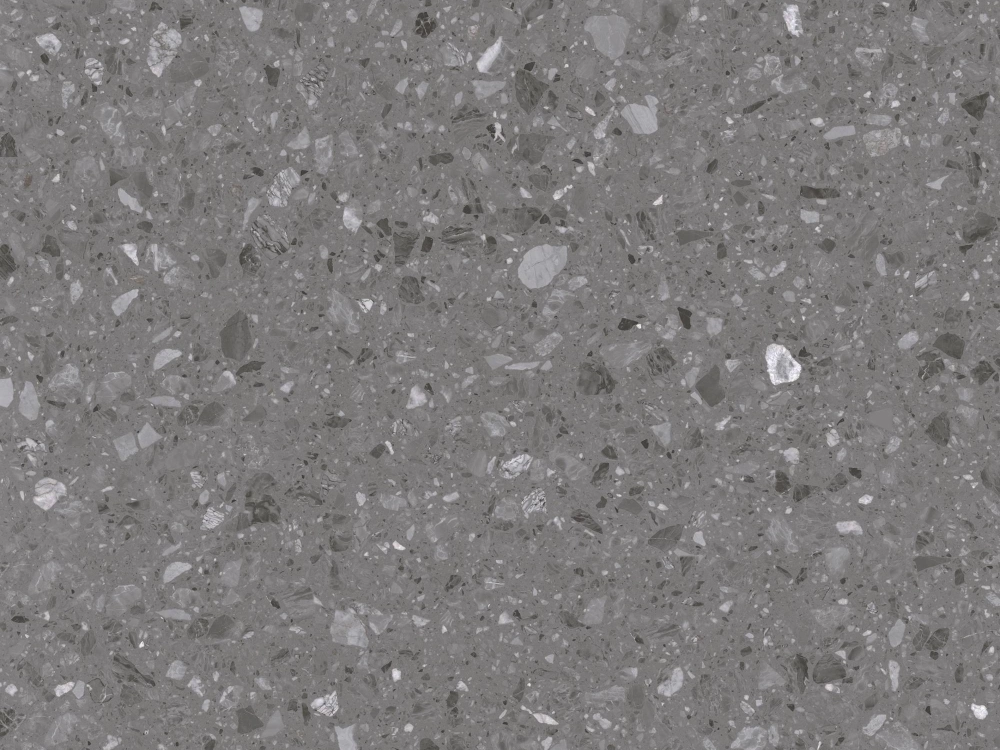 Medium Grey Terrazzo Matte Rustic Tile Anti-Slip for Indoor & Courtyard Commercial Flooring
