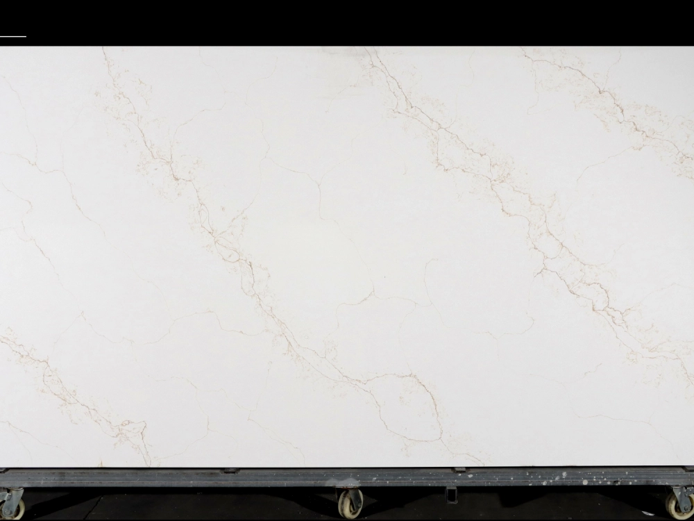 Calacatta Quartz Slab GSQ 6673 gold for Kitchen Countertops & Vanity Tops