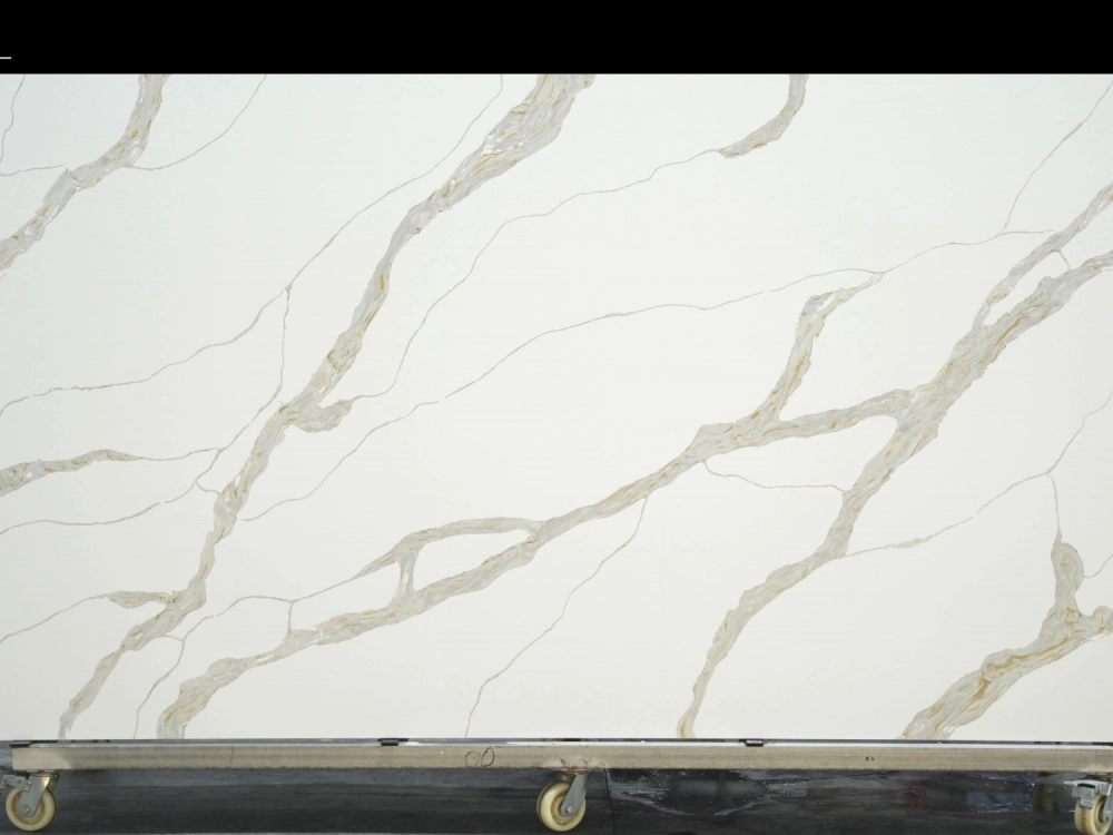 Calacatta Quartz Slab GSQ 6662 for Kitchen Countertops & Vanity Tops