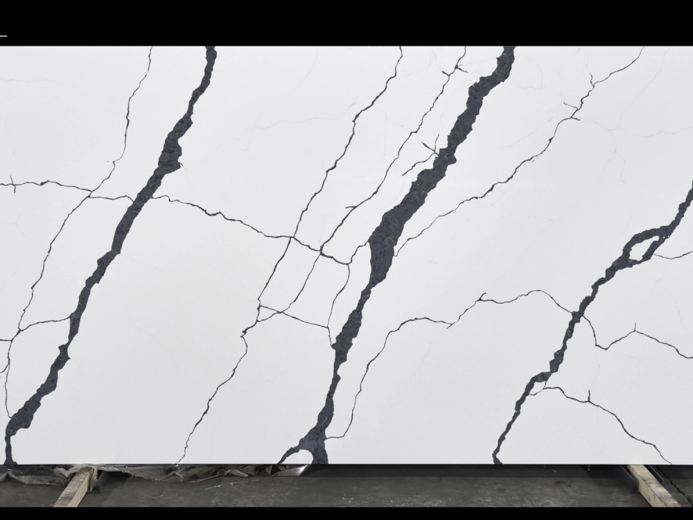 Calacatta Quartz Slab GSQ 6676 for Kitchen Countertops & Vanity Tops