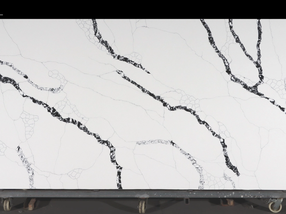 Calacatta Quartz Slab GSQ 6890 for Kitchen Countertops & Vanity Tops