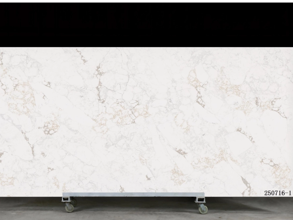 Calacatta Quartz Slab GSX 250716-1 for Kitchen Countertops & Vanity Tops