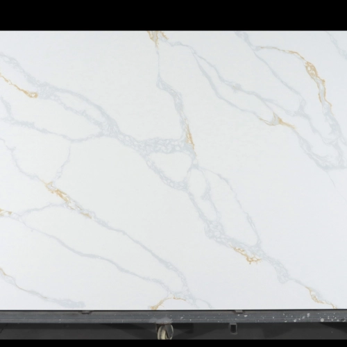 Dalle de quartz blanc Calacatta GSQ 6626 | Grand format pour plans de travail de cuisine et plans de toilette