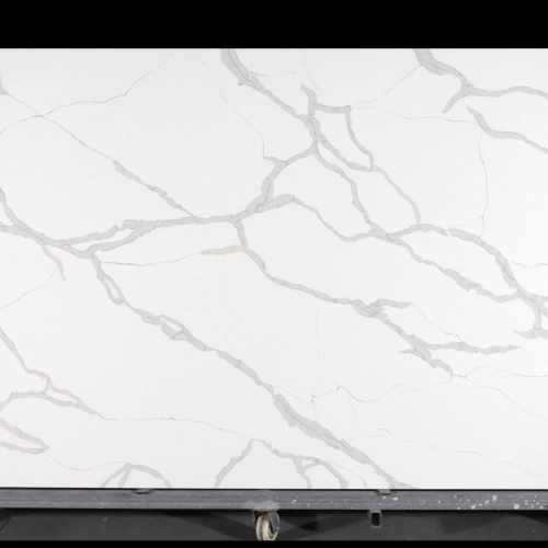 Dalle de quartz Calacatta GSQ 6652 gris pour plans de travail de cuisine et plans de toilette