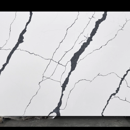 Calacatta Quartz Slab GSQ 6676 for Kitchen Countertops & Vanity Tops