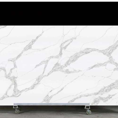 Calacatta Quartz Slab GSX 251013-6 for Kitchen Countertops & Vanity Tops