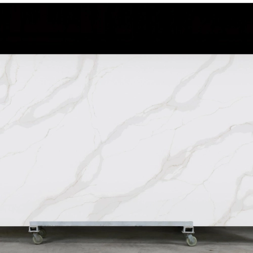 Calacatta Quartz Slab GSX 250630-3 for Kitchen Countertops & Vanity Tops