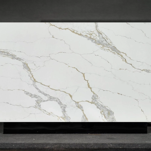 Calacatta Quartz Slab GSX FT12 for Kitchen Countertops & Vanity Tops