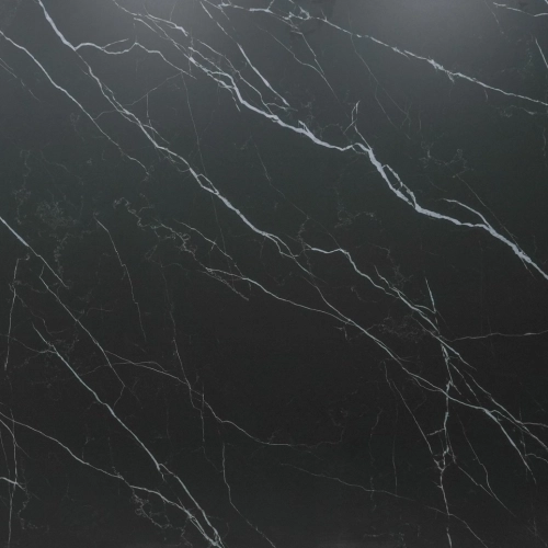 Piedra sinterizada HQC80 New Black Marquina para interiores y exteriores.