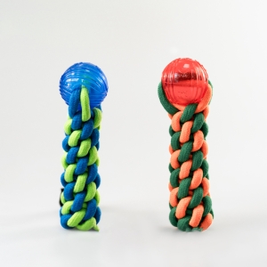 Dog Knot Toy with Cotton and Plastic/Relief Toy