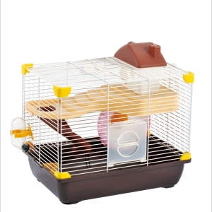 Large Double Layers Wire Hamster Cage With House Wheel Slide For Hamster Mouse