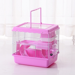 Wholesale Wire Hamster Cage Multi-bedroom Transparent Cage Double-layer Basic Cage Hamster Castle With Skylight