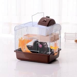 Wholesale Cheap Portable Hamster Guinea Pig Wire Hamster Cage With Skylight House For Mouse Rat Feeding