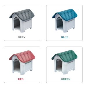 Eco-Friendly Luxury Large Plastic Pet Kennels Waterproof Plastic Outdoor Dog House