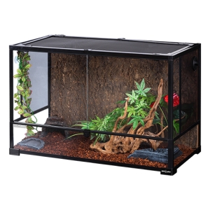 Reptile Waterproof Glass Terrarium Durable Reptile Habitat Tank with Aluminum Alloy Frame