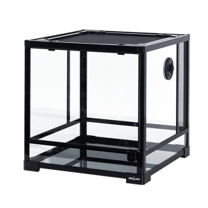 Black Flat Land Terrestrial Reptile Enclosure Cage Reptile Enclosure Tank Leopard Gecko Bioactive Terrarium