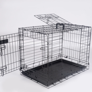 Wire Pet Cages House for Dogs and Cats Foldable Iron Carriers Animal Cage Crate