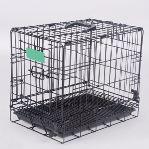 Whole sale Wire Pet Cages House for Dogs and Cats Foldable Iron Carriers Animal Cage