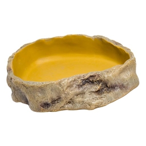 Resin Rock Reptile Food And Water Feeder Pet Terrarium Tortoise Lizard Reptile Bowl