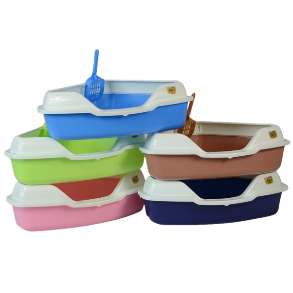 Bac à litière en plastique pour chat