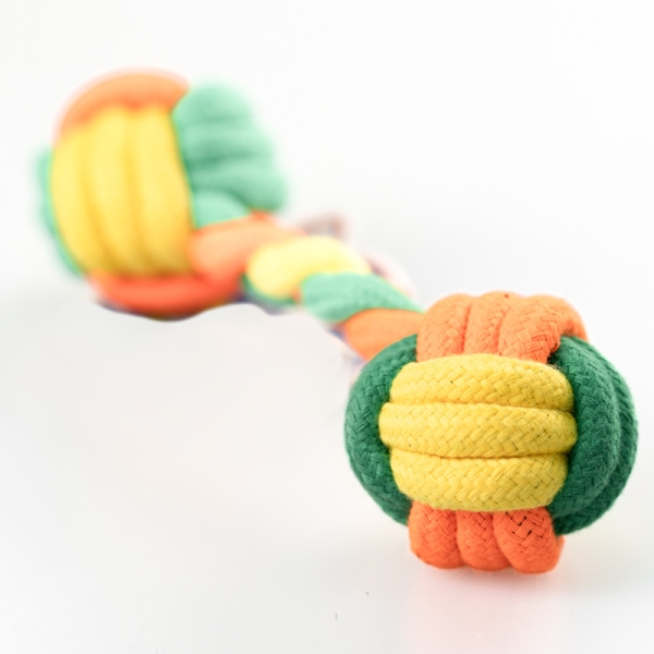 Bone-Like Pet Toy Double Cotton Rope Bite-Resistant Relief Toy