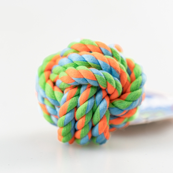 Jouet pour animaux de compagnie en corde de coton double, jouet de soulagement résistant aux morsures