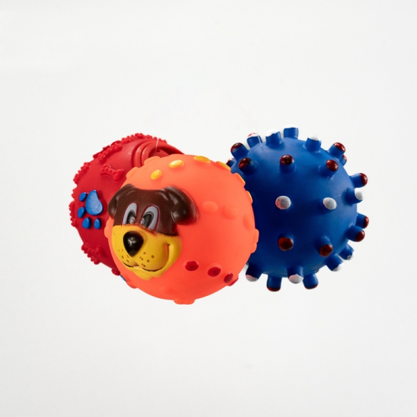 Wholesale Rubber Ball Pet Toy Chew Squeaky Cute Clean Toy