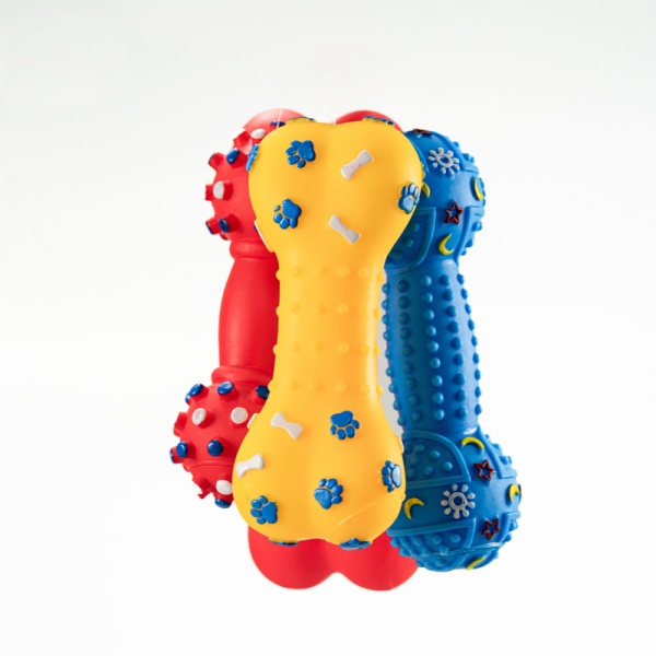 Multicolor Pet Toy Bite Resistant Chew Teething Squeaky Toy