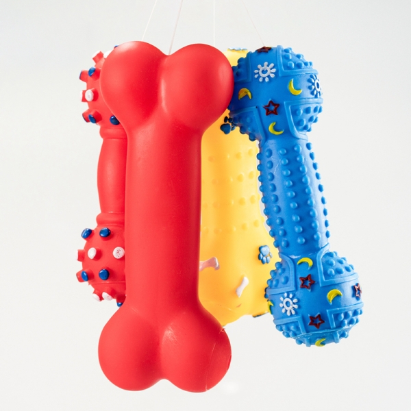 Multicolor Pet Toy Bite Resistant Chew Teething Squeaky Toy