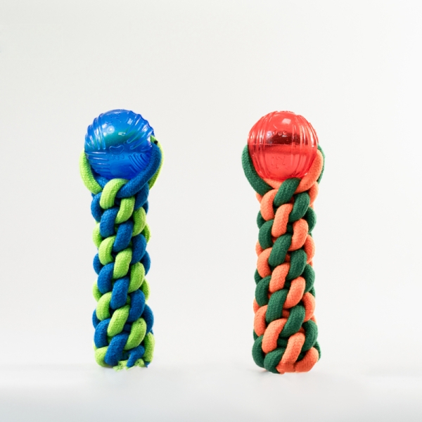 Dog Knot Toy with Cotton and Plastic/Relief Toy