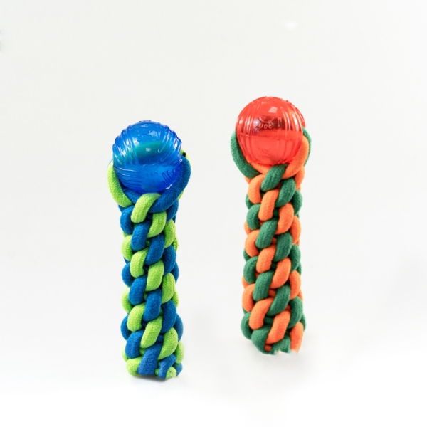 Dog Knot Toy with Cotton and Plastic/Relief Toy