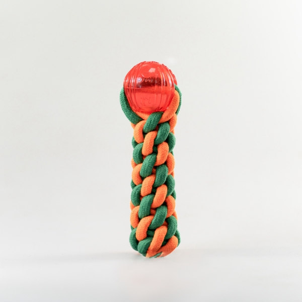 Dog Knot Toy with Cotton and Plastic/Relief Toy