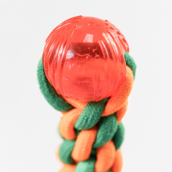 Dog Knot Toy with Cotton and Plastic/Relief Toy
