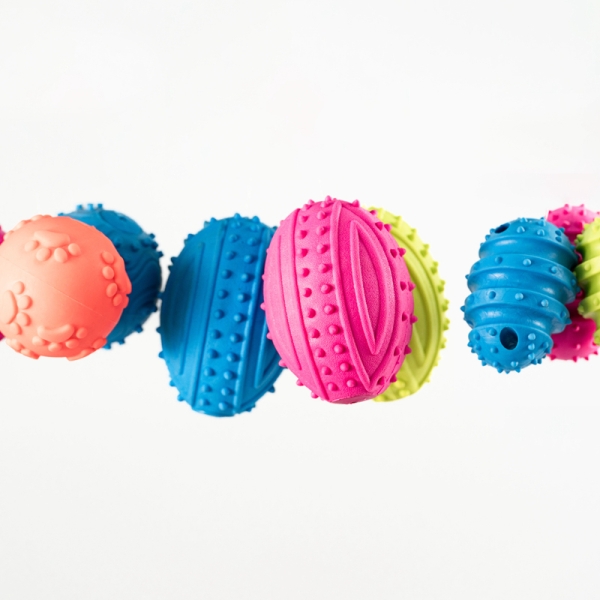 Colorful Round Shape Pet Toy Ball Toy Durable Rubber