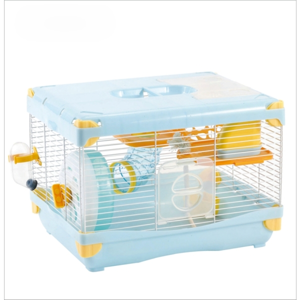 Large plastic metal luxury wire hamster box cage house with 2 layers pet hamster travel carrier castle cages