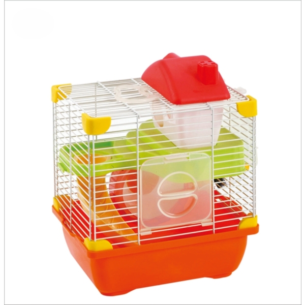 Large Double Layers Wire Hamster Cage With House Wheel Slide For Hamster Mouse