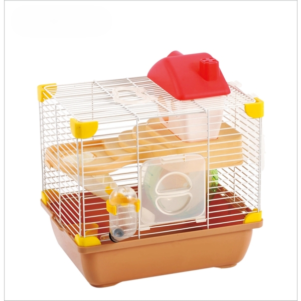 Large Double Layers Wire Hamster Cage With House Wheel Slide For Hamster Mouse