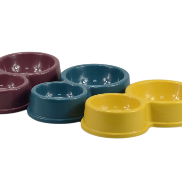 Bols à eau en plastique en forme d'os pour chiens Mangeoires pour animaux de compagnie