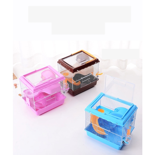 Wholesale Wire Hamster Cage Multi-bedroom Transparent Cage Double-layer Basic Cage Hamster Castle With Skylight