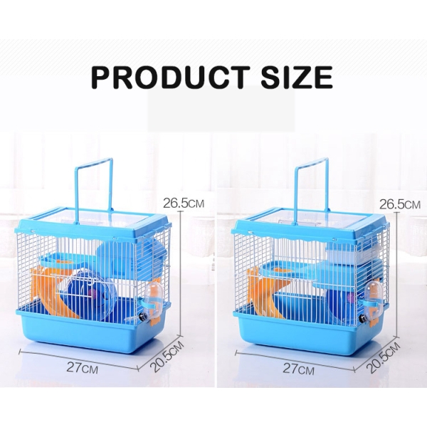 Wholesale Wire Hamster Cage Multi-bedroom Transparent Cage Double-layer Basic Cage Hamster Castle With Skylight