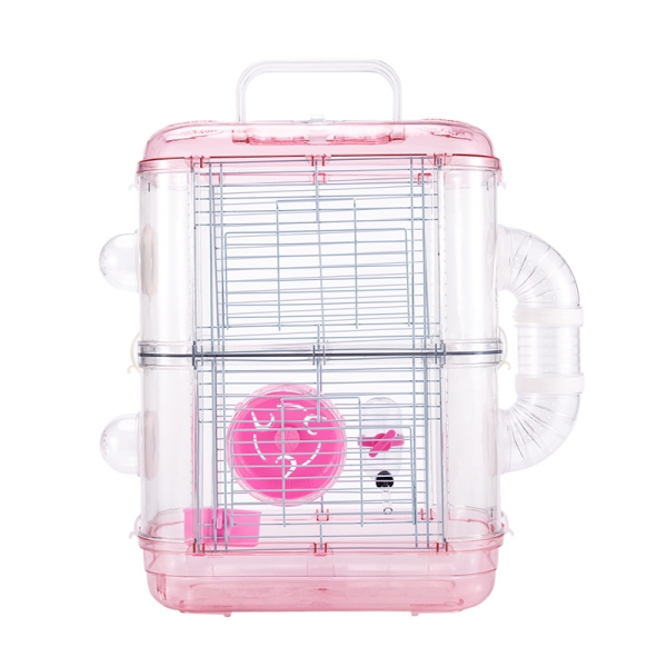 Transparent Plastic Multi-layers Hamster Cage Villa House With Tunnel For Hamster Mouse Playing
