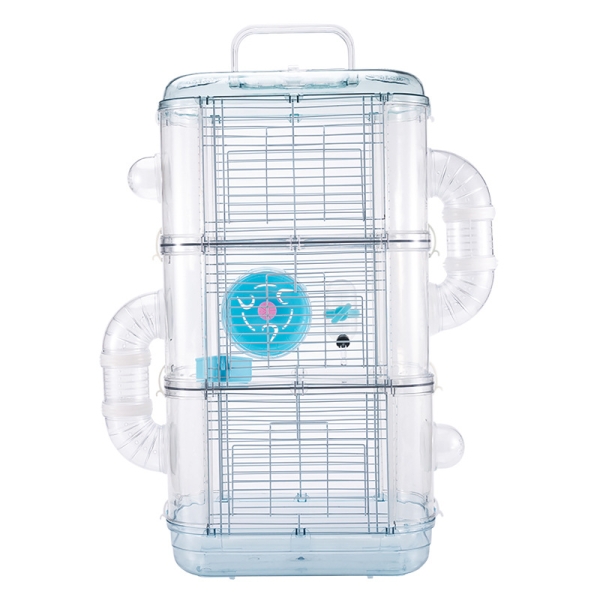 Transparent Plastic Multi-layers Hamster Cage Villa House With Tunnel For Hamster Mouse Playing