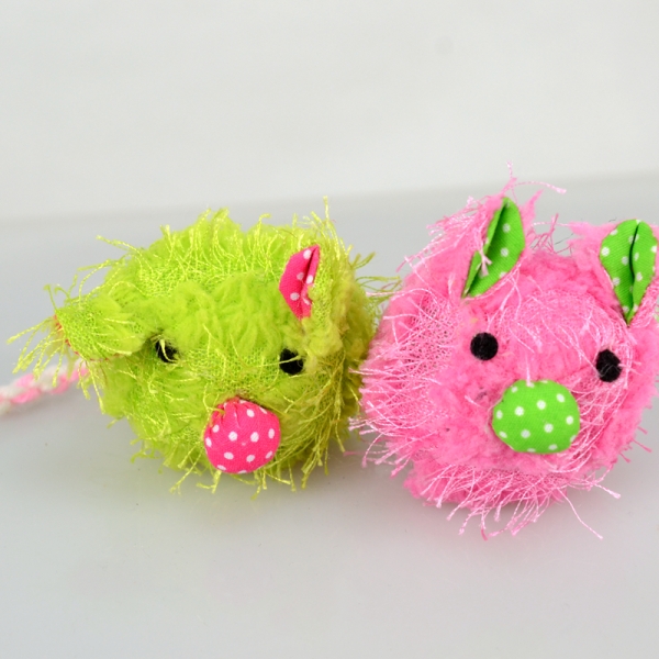 Fuzzy Plastic Cat Toys Plastic Cheap Pet Toys