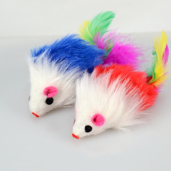 Fuzzy Plastic Cat Toys Plastic Cheap Pet Toys