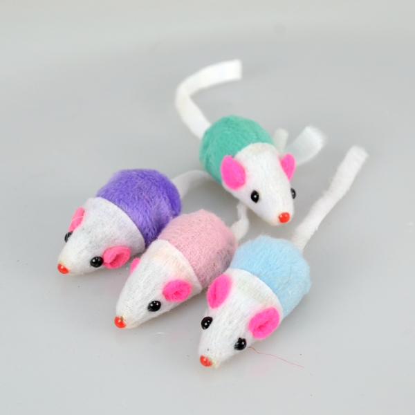 Fuzzy Plastic Cat Toys Plastic Cheap Pet Toys