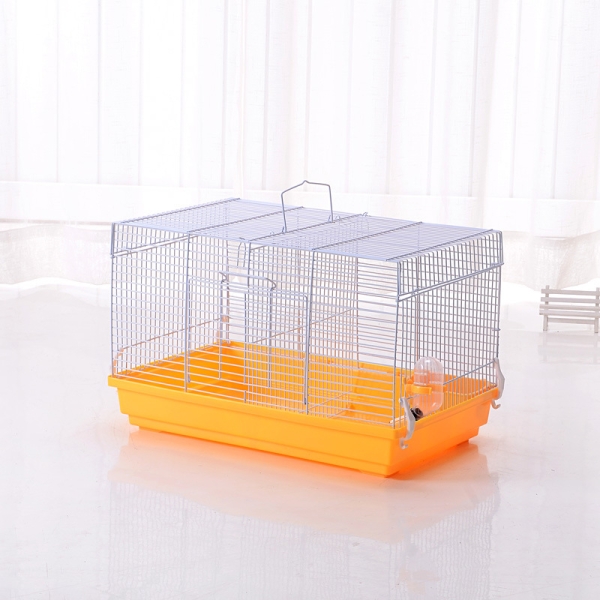 Delicate Wire Pet Travel Cage Transport Carrier With Wheels For Hamster Guinea Pig