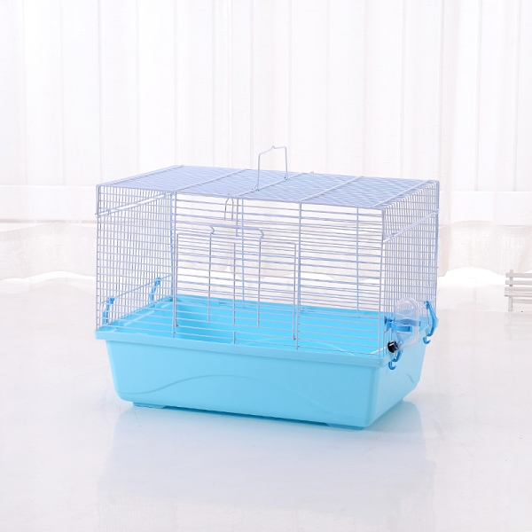 Delicate Wire Pet Travel Cage Transport Carrier With Wheels For Hamster Guinea Pig