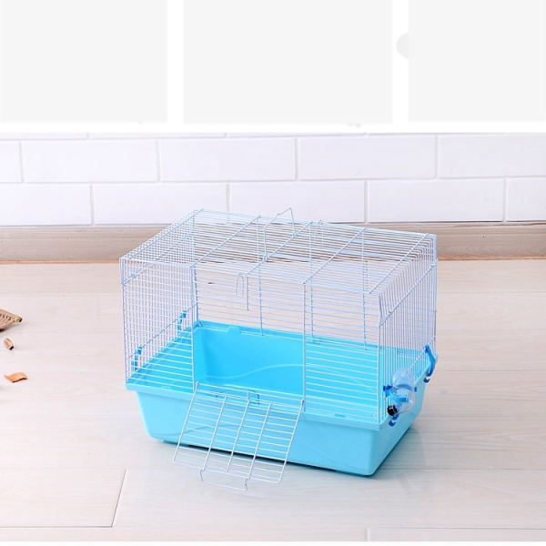 Delicate Wire Pet Travel Cage Transport Carrier With Wheels For Hamster Guinea Pig